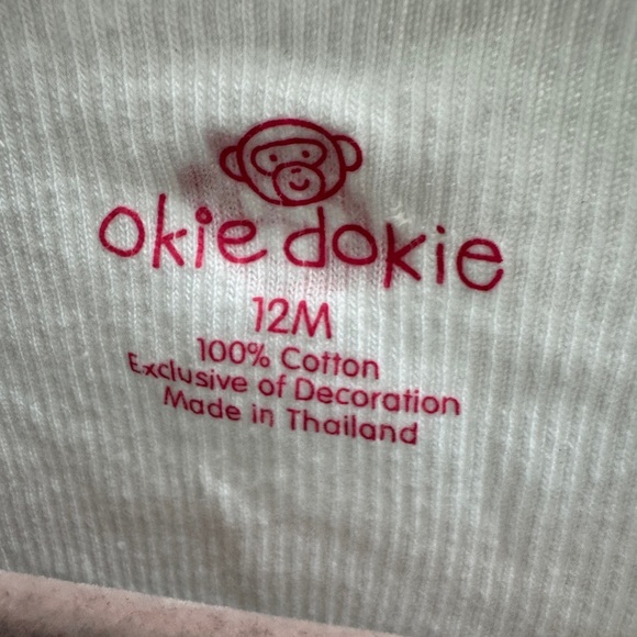 Okie Dokie 12M Girl White Be Careful I’m Pretty Sharp Long Sleeve Tee Blouse - Picture 3 of 5